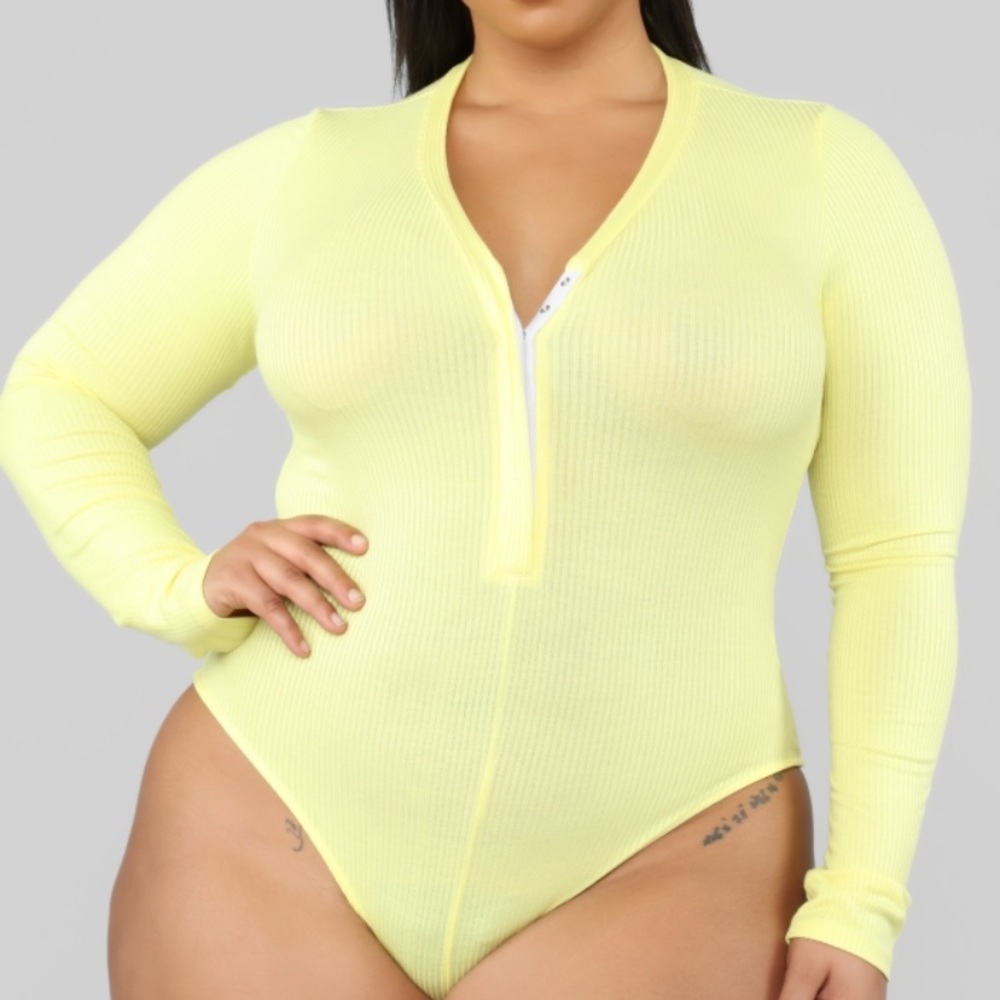 Yellow Long Sleeve Bodysuit